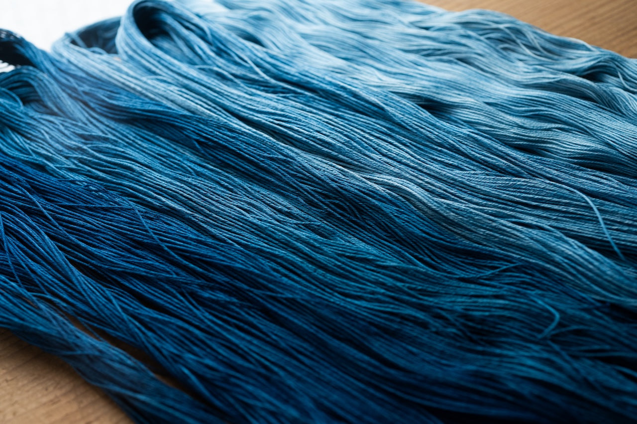Hand-dyed Sashiko Thread Indigo / Small Skein 40m
