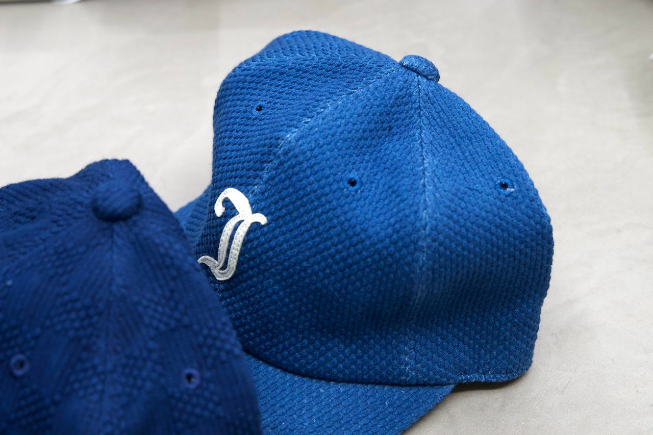 Sashiko Baseball Cap / Light Indigo "Ruffles"