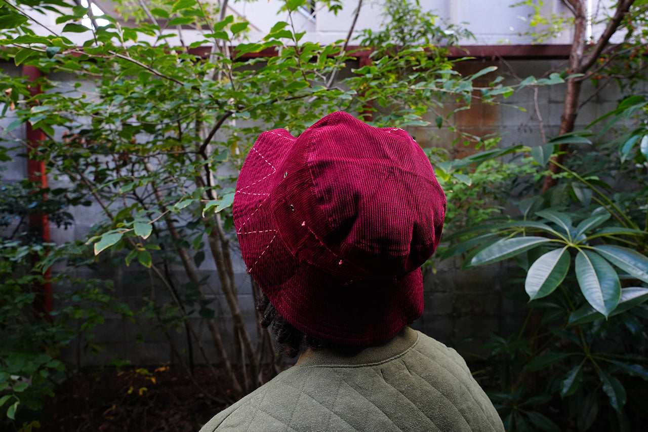 Sashiko Corduroy Bucket Hat