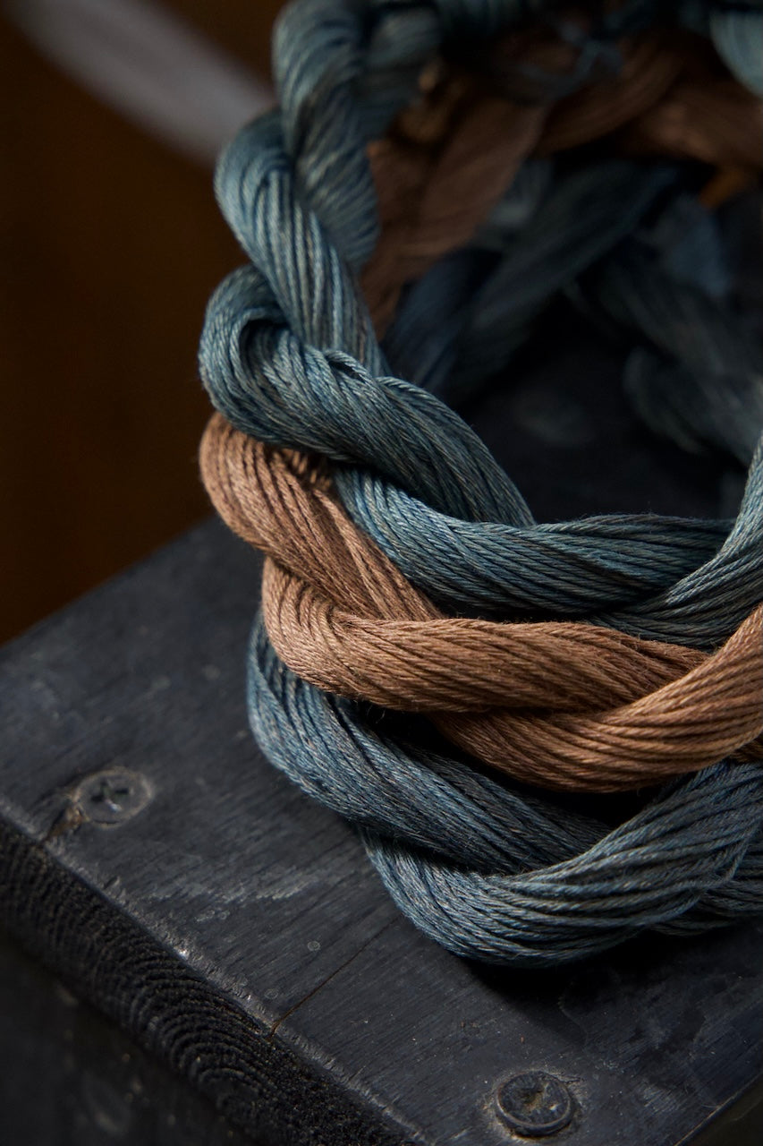 刺し子糸 柿渋染 合太 40m