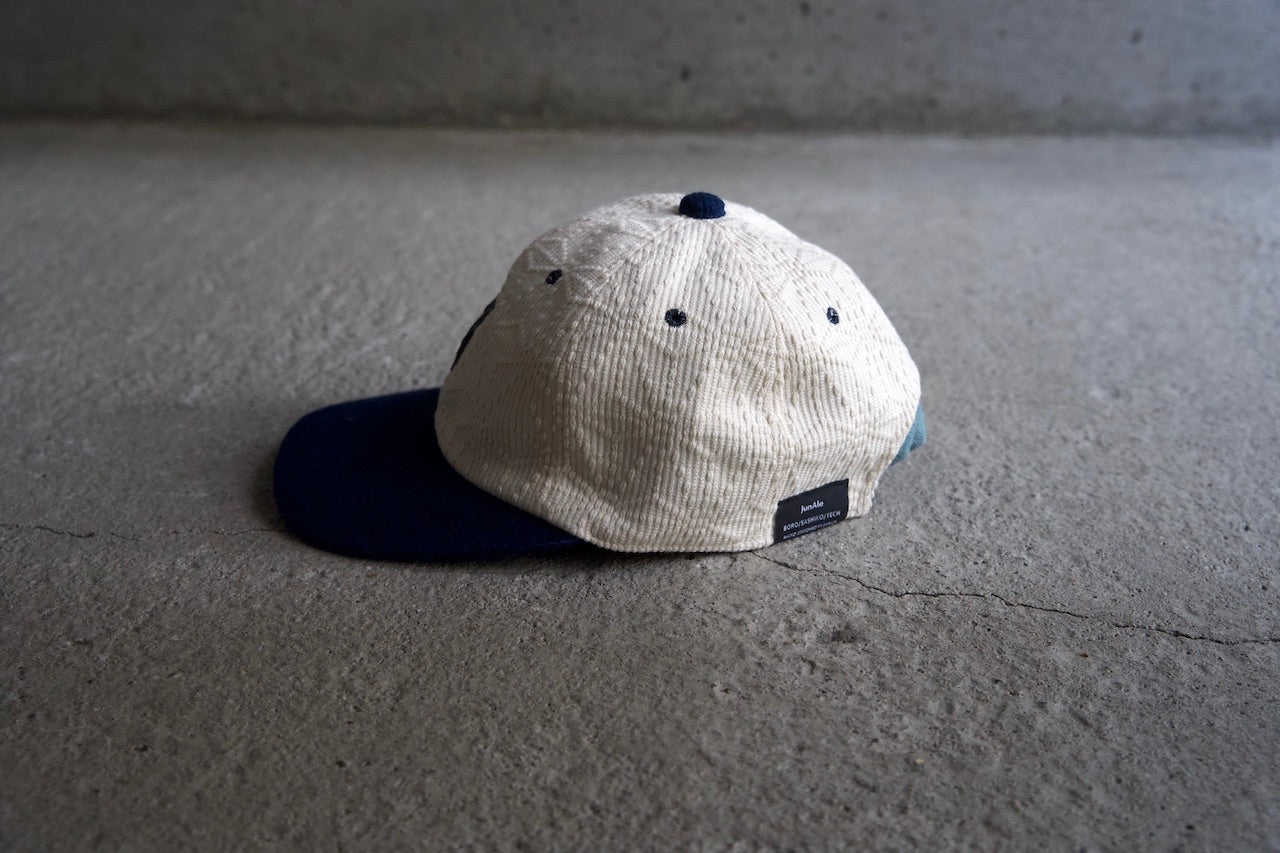 Sashiko Baseball Cap Combi "Hemp Leaf"