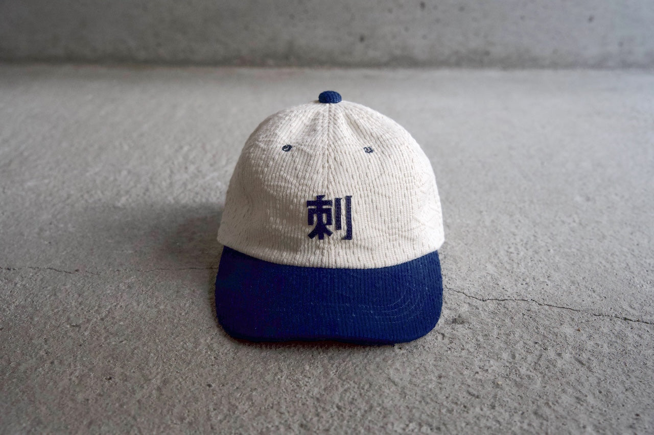Sashiko Baseball Cap Combi "麻の葉"
