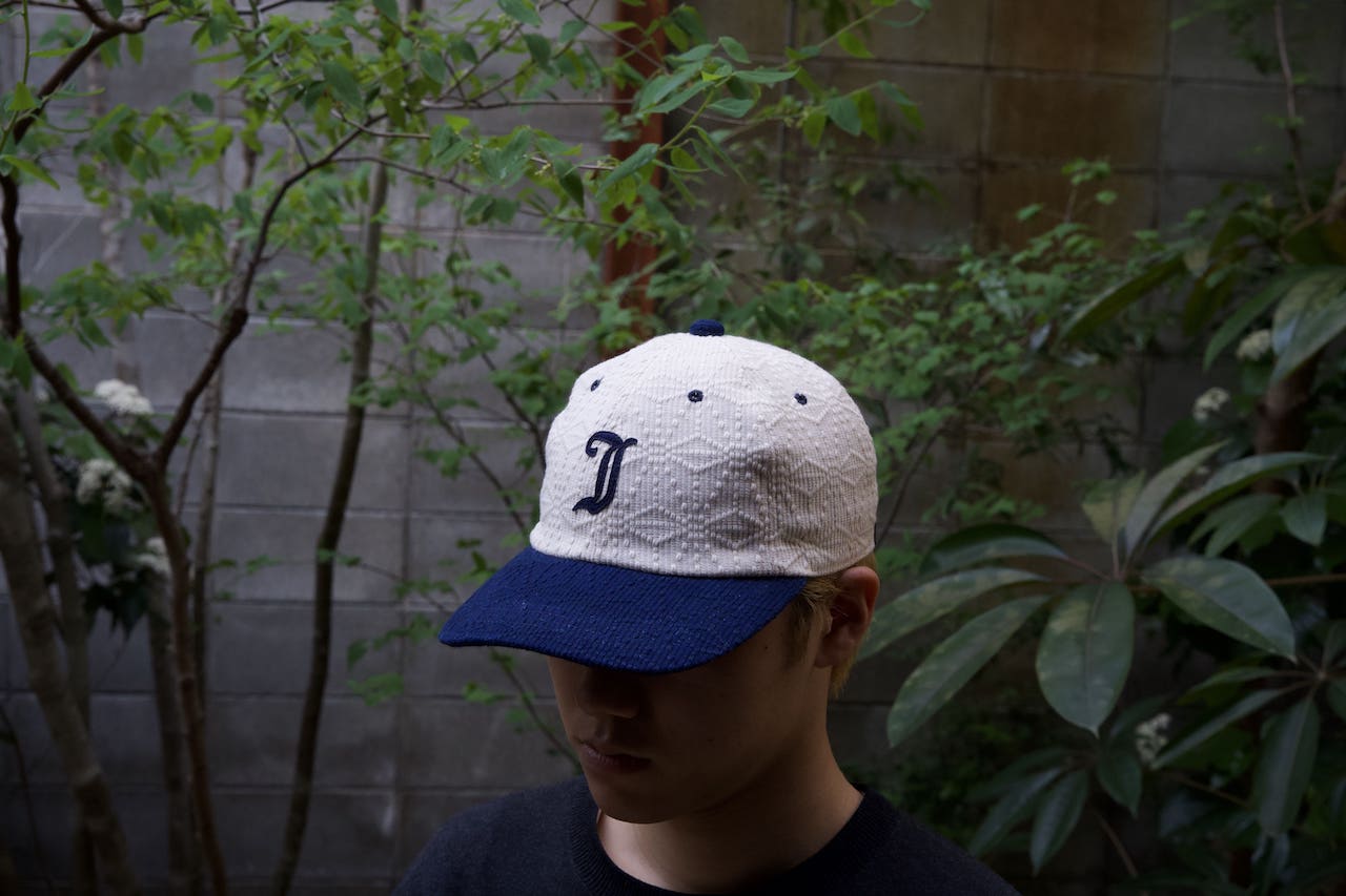 Sashiko Baseball Cap Combi "Hemp Leaf"