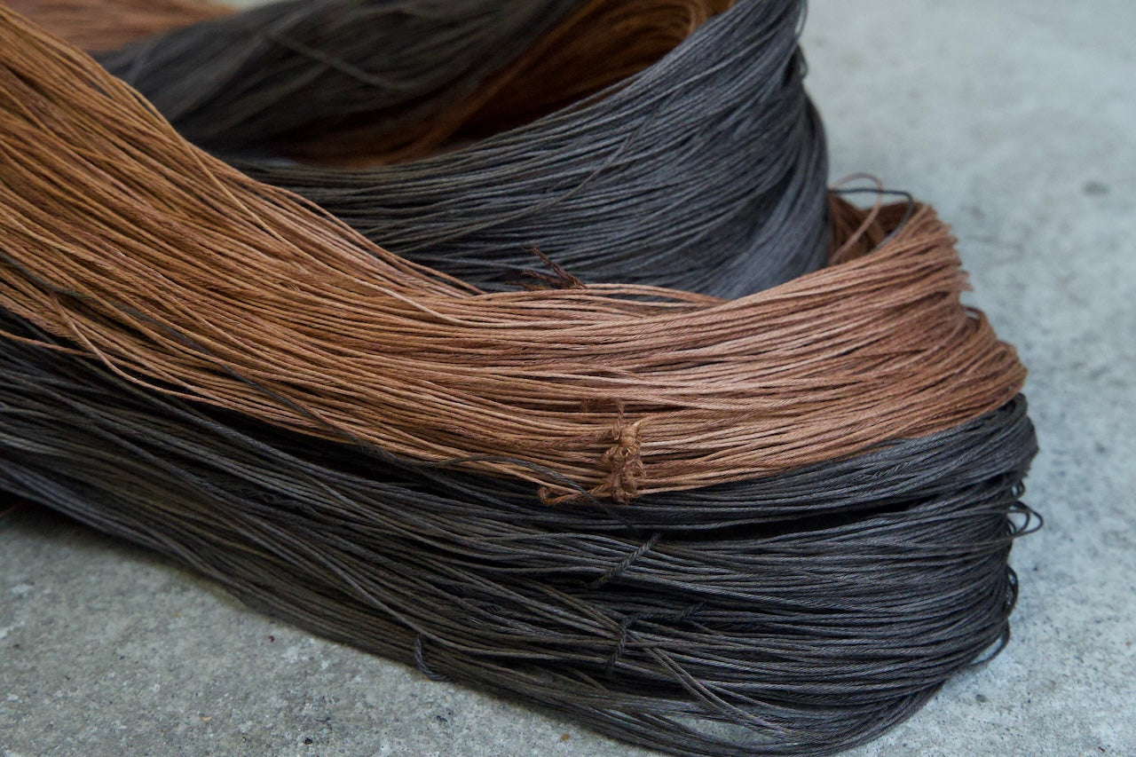 刺し子糸 柿渋染 合太 40m