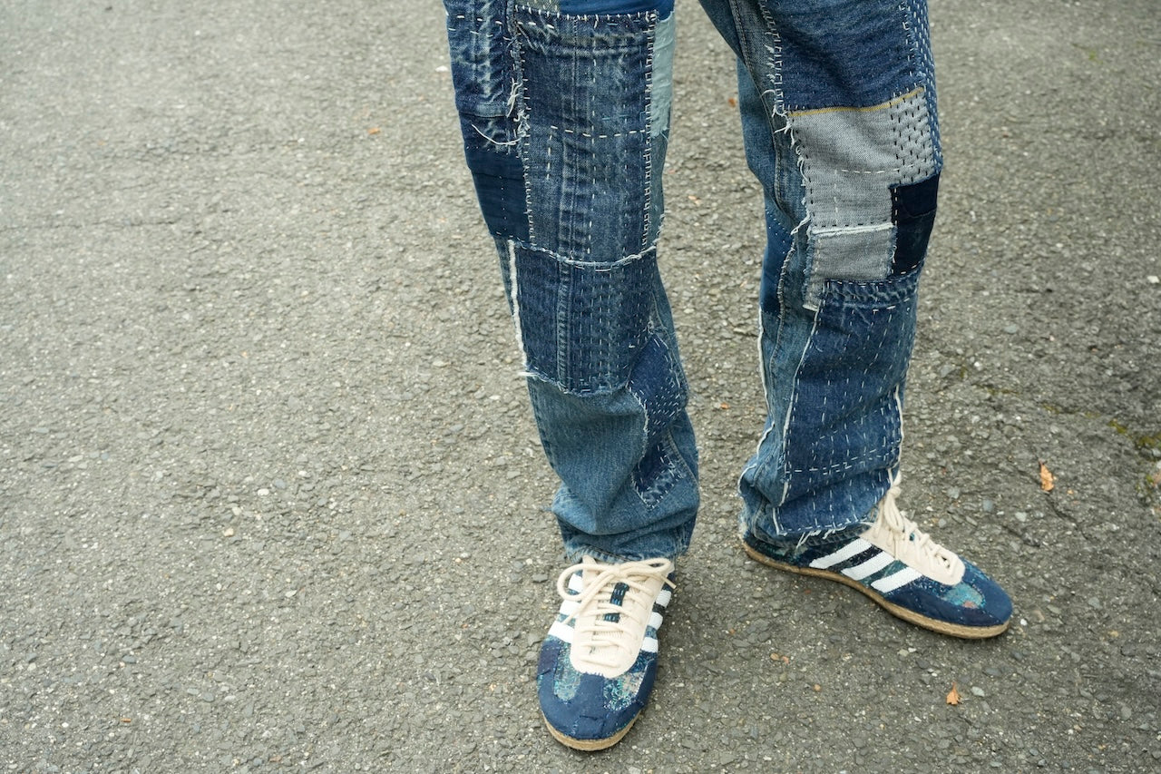 Sashiko denim pants 002