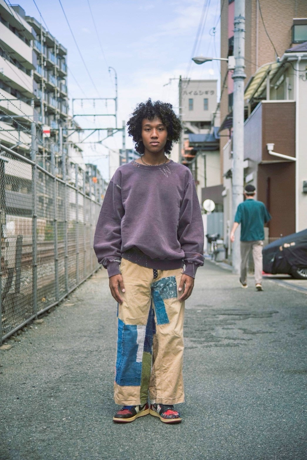 SASHIKO ZIGZAG SWEAT TOP