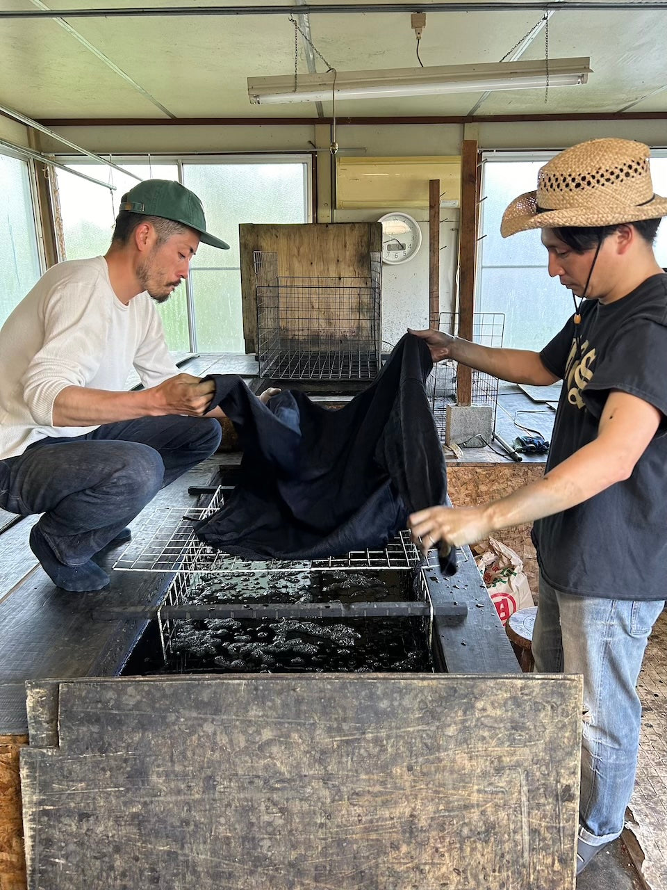 Sashiko Baseball Cap / Light Indigo "Ruffles"