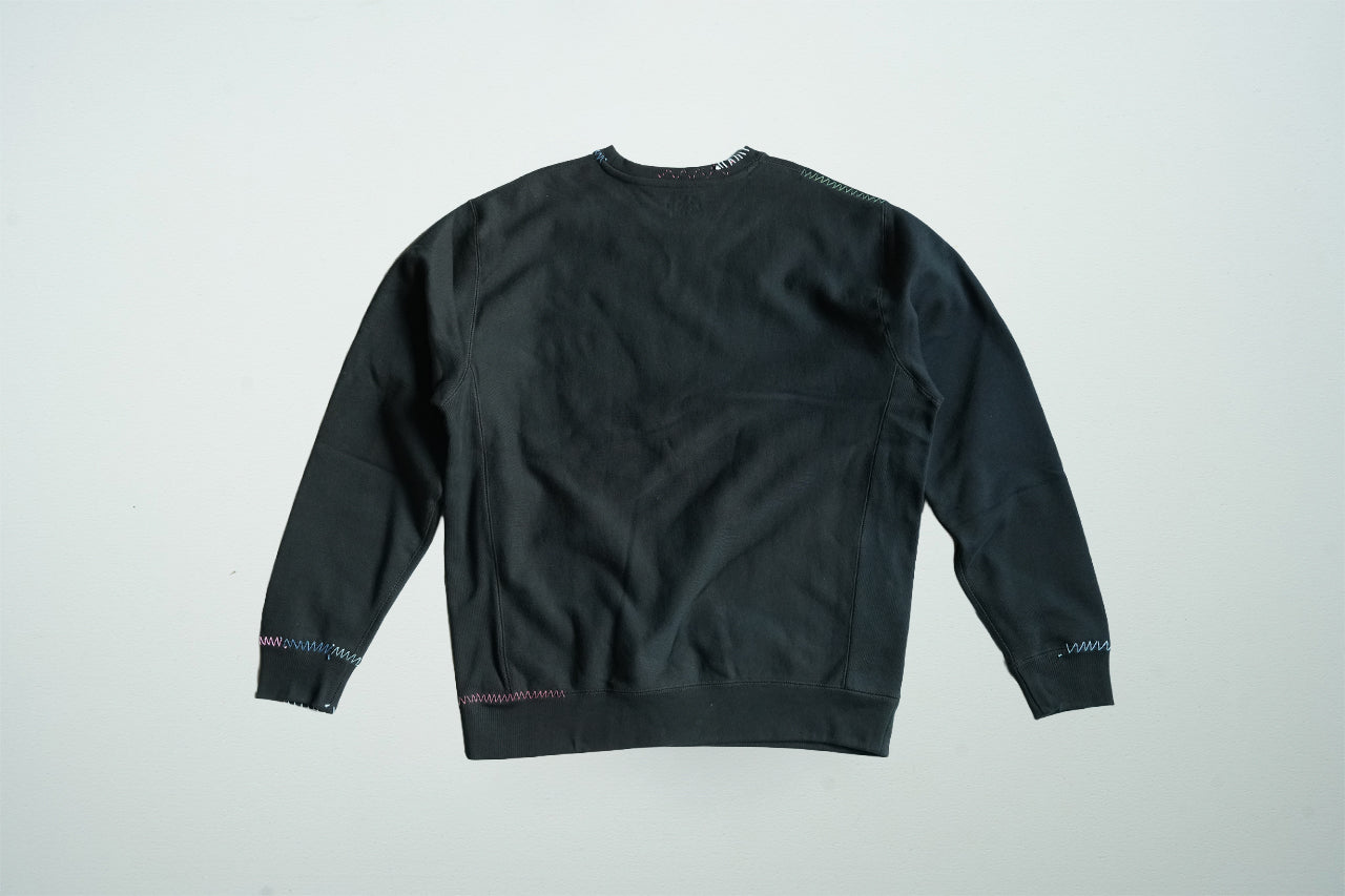 SASHIKO ZIGZAG SWEAT TOP