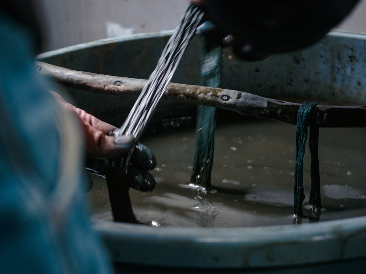 Hand-dyed Sashiko Thread Indigo / Small Skein 40m