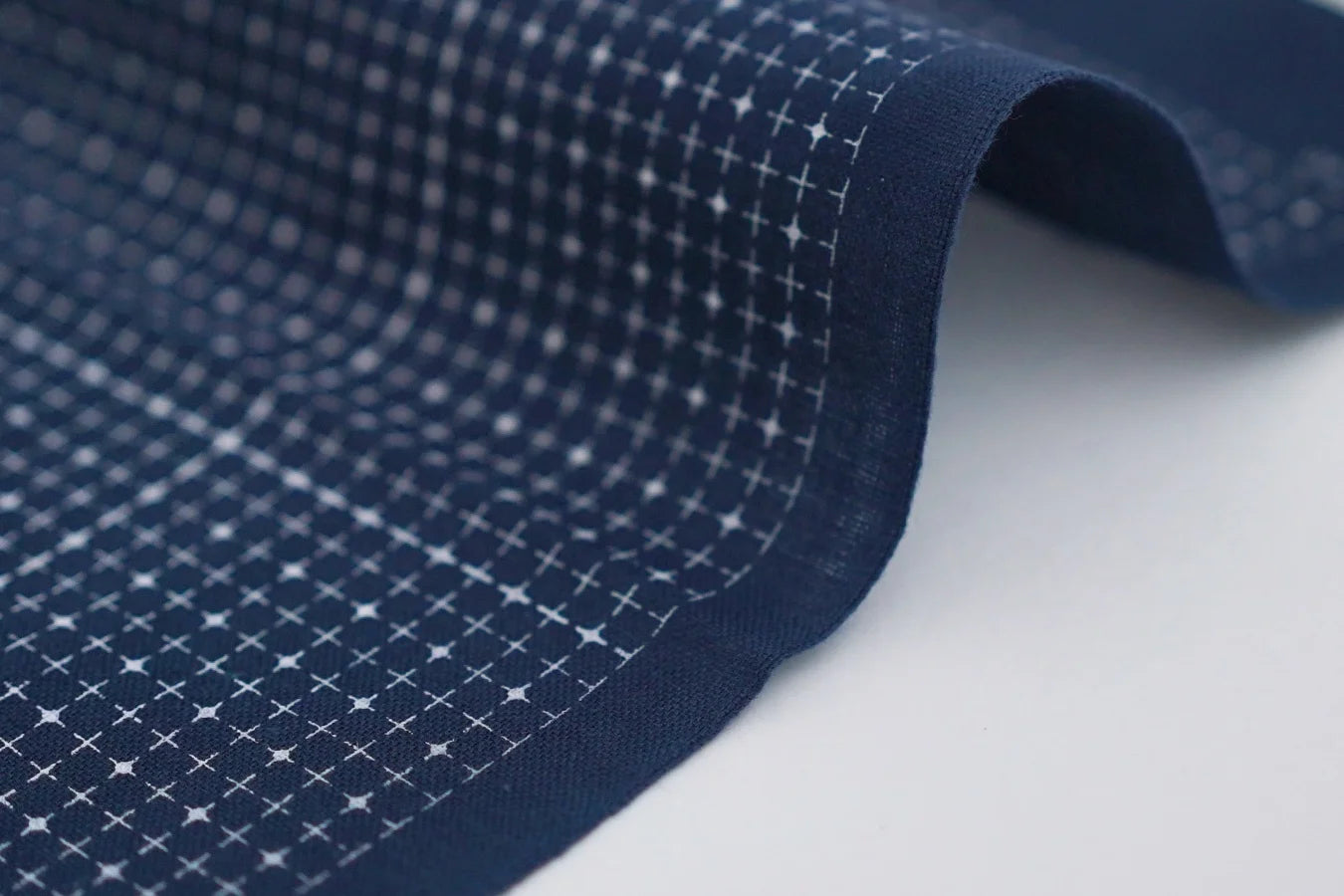 Sashiko Dishcloth, Navy, Grid
