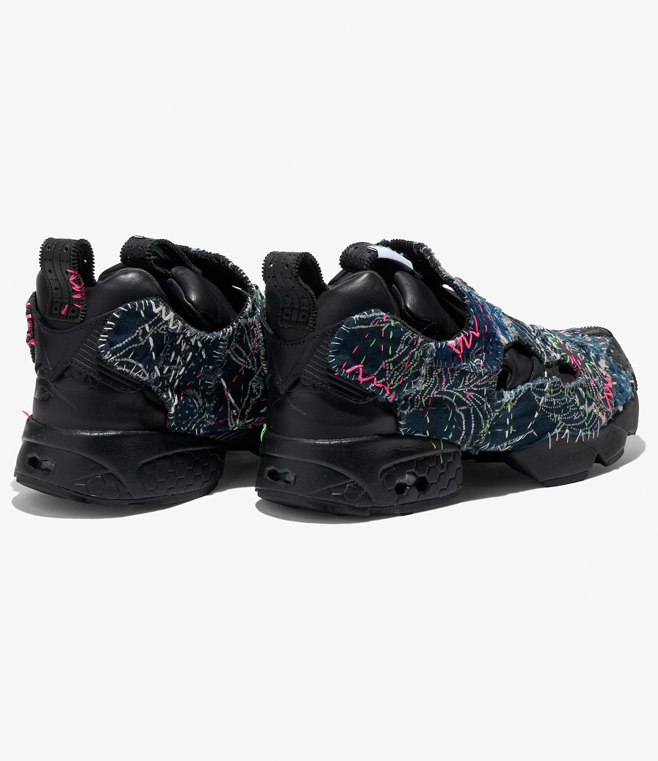 EG x JUNALE - Black Sashiko Reebok Instapump Fury 94
