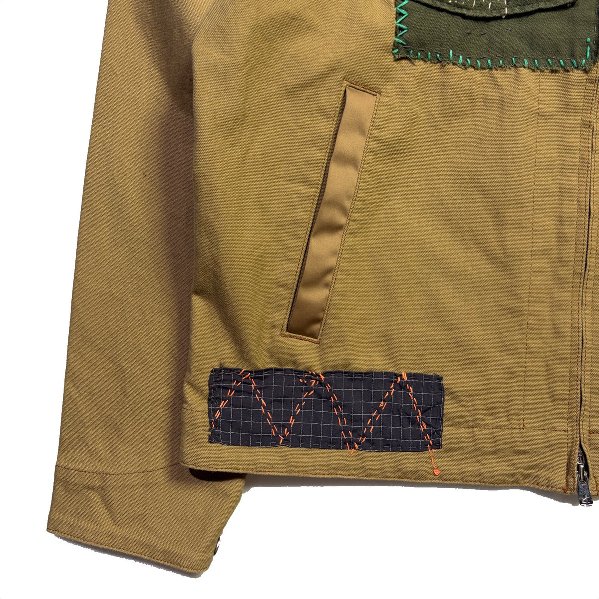 JunAle SASHIKO OXFORD STRETCH JACKET / BEIGE
