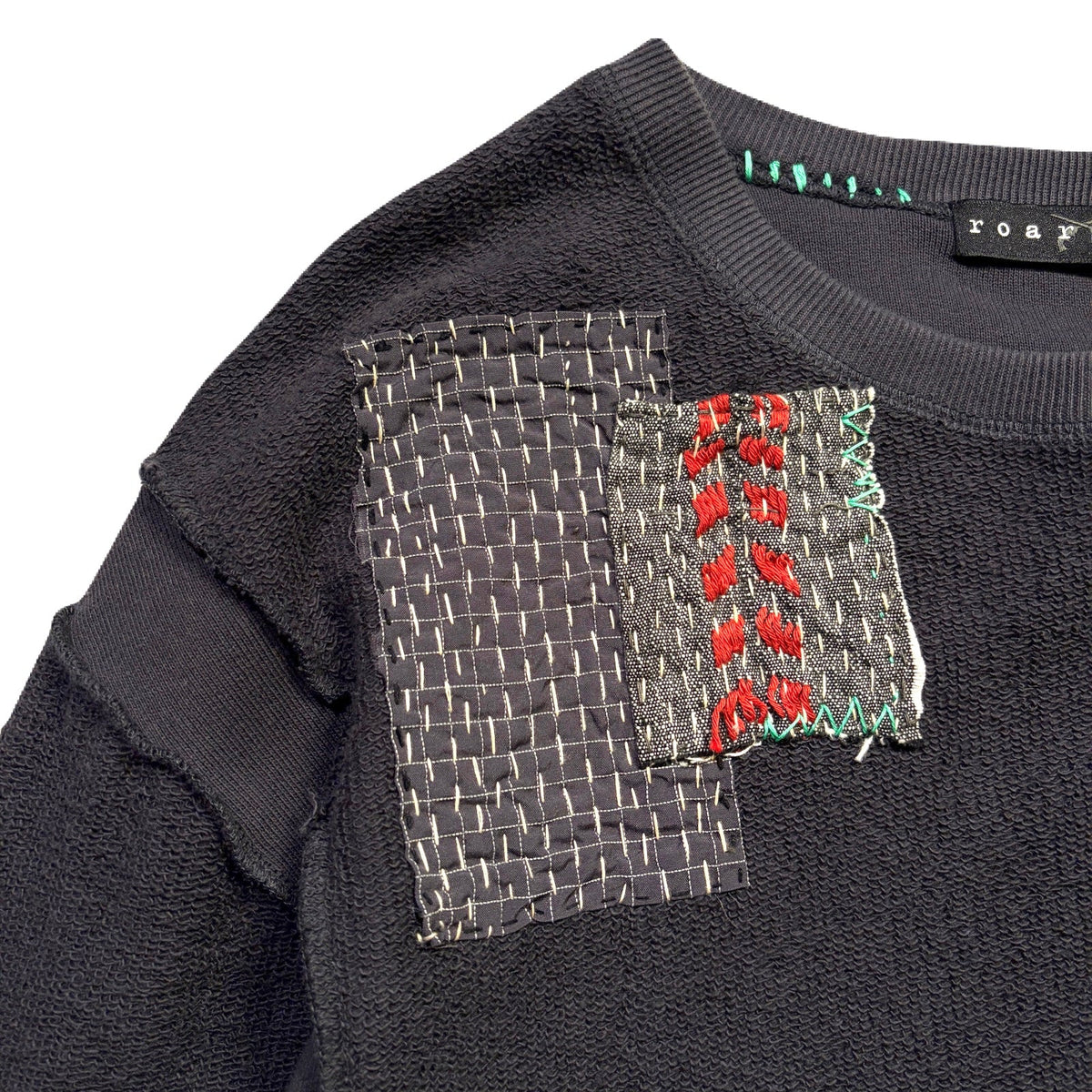 JunAle SASHIKO SWEATSHIRT CROSSGUN METAL / GRAY