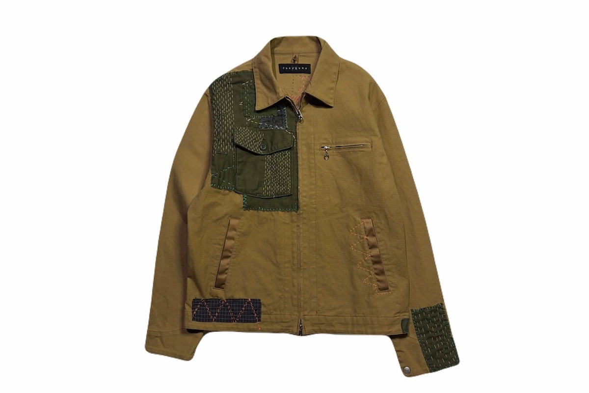 JunAle SASHIKO OXFORD STRETCH JACKET / BEIGE