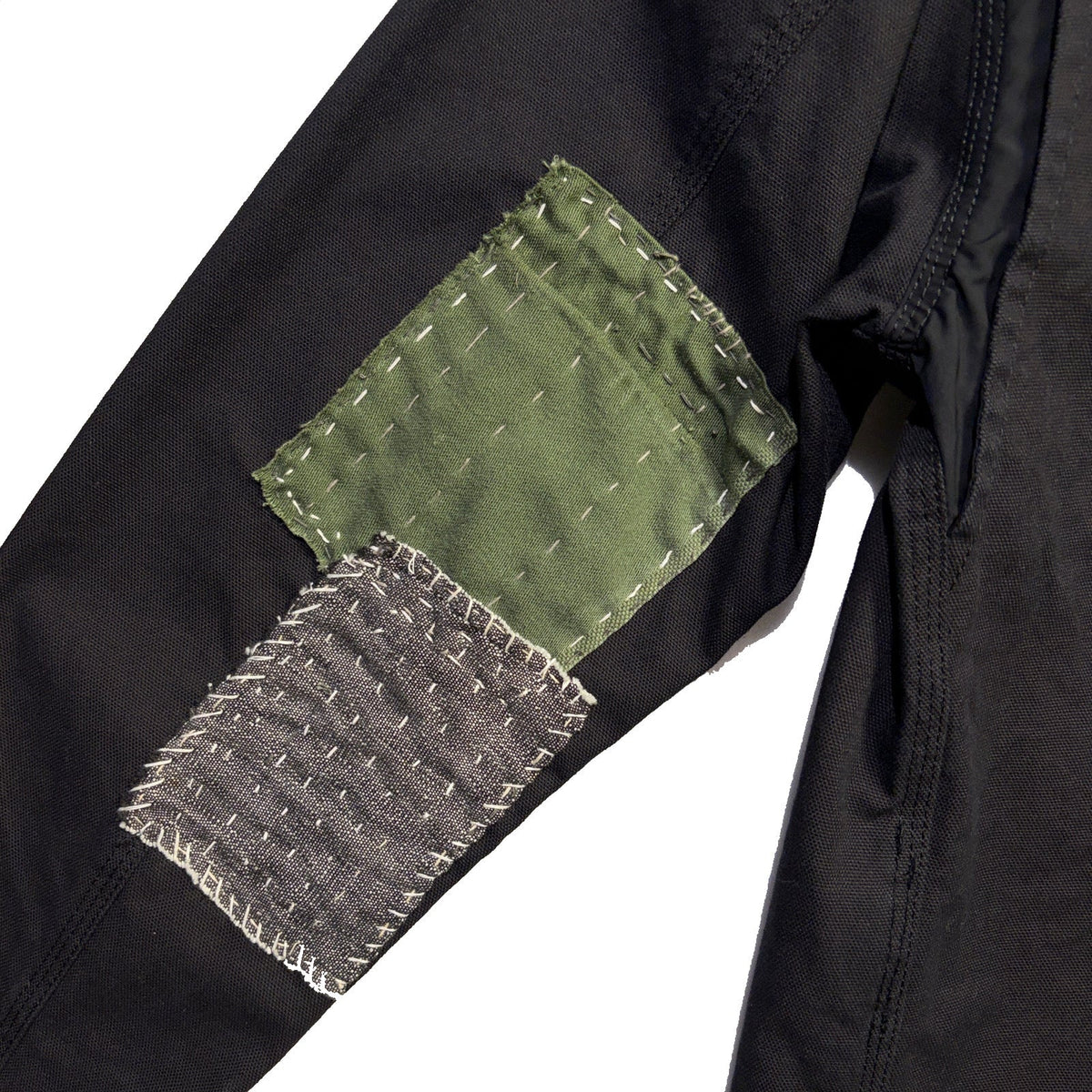 JunAle SASHIKO OXFORD STRETCH JACKET / BLACK