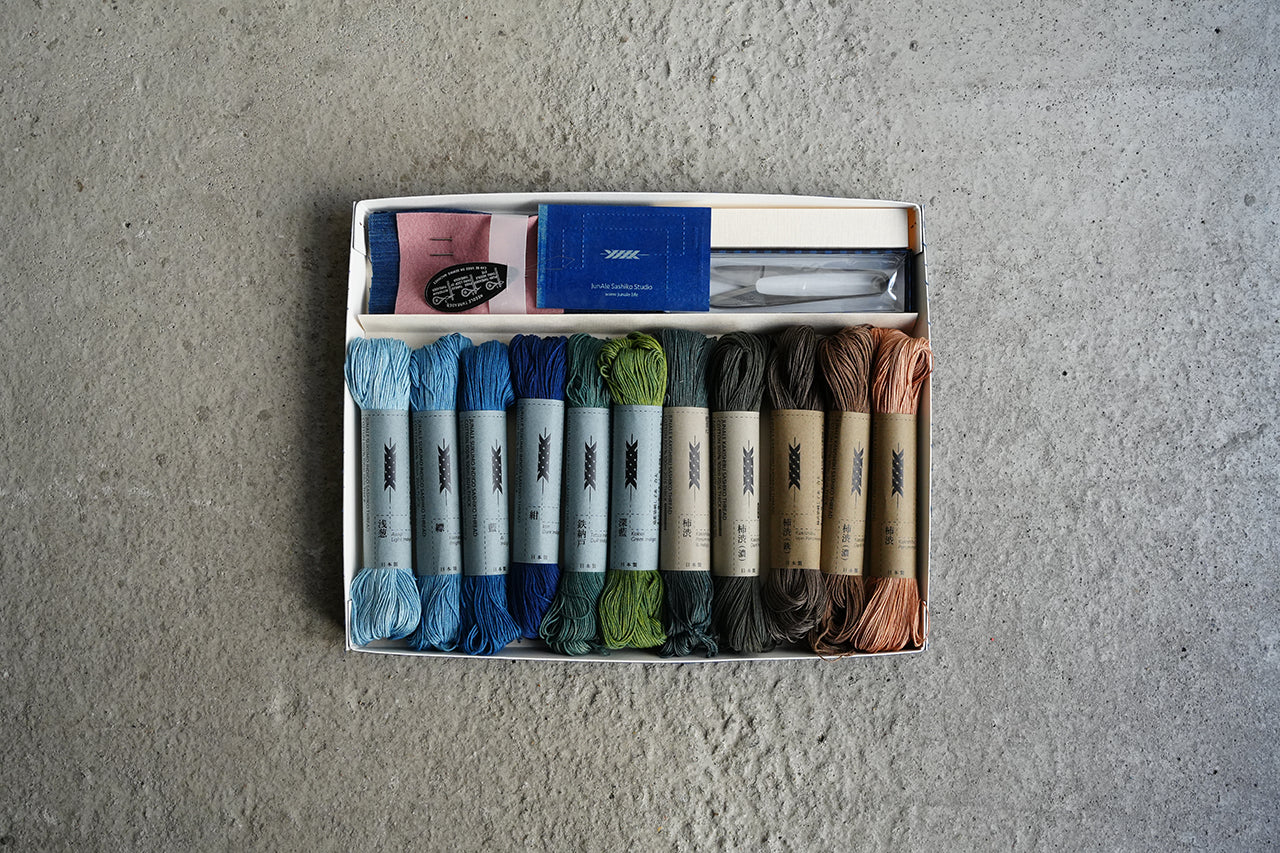 手染め刺子糸11色ボックスセット