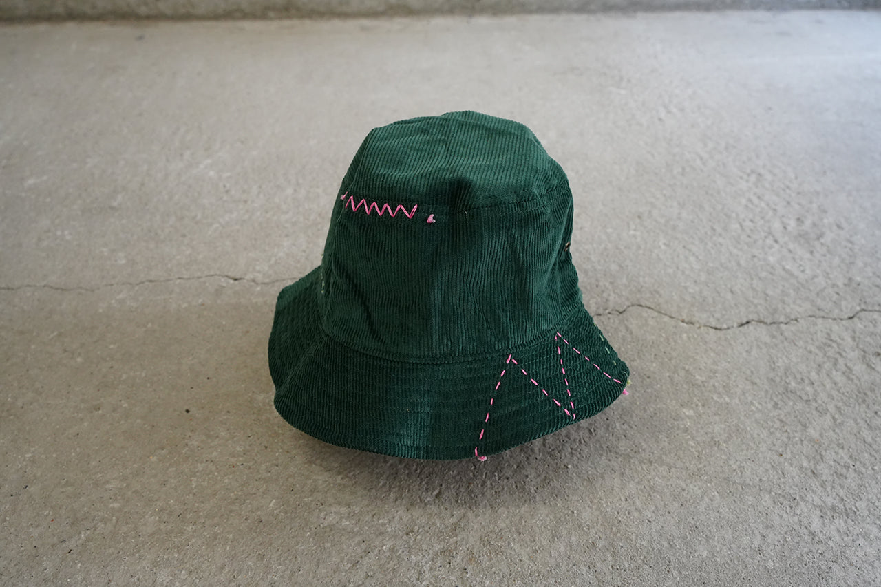 Sashiko Corduroy Bucket Hat
