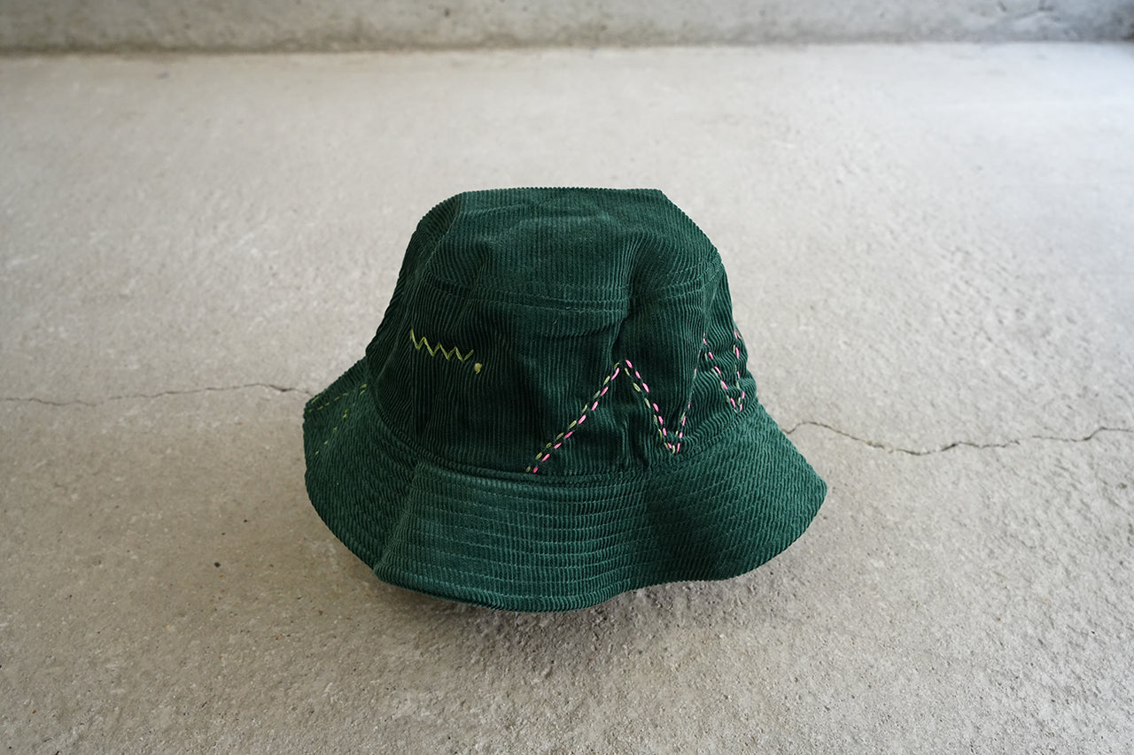 Sashiko Corduroy Bucket Hat