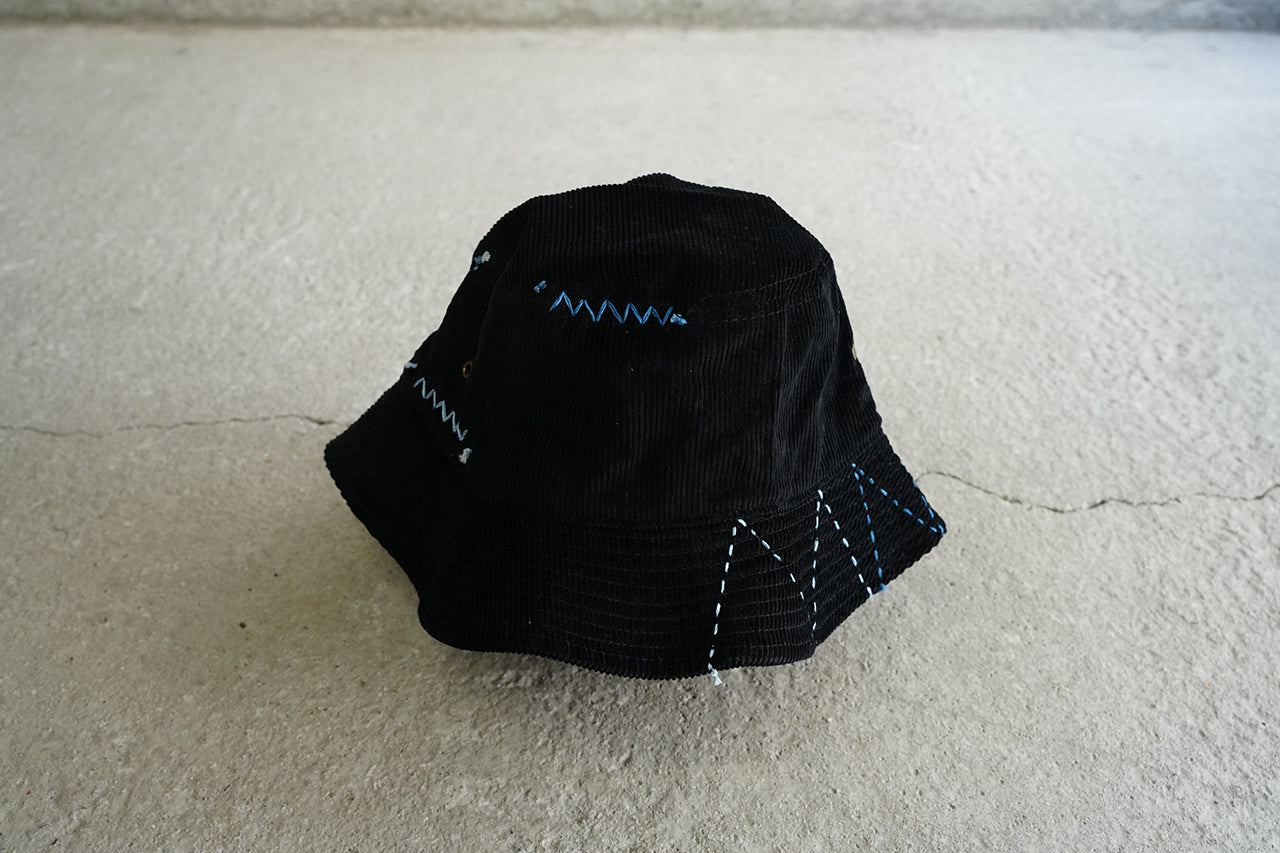 Sashiko Corduroy Bucket Hat
