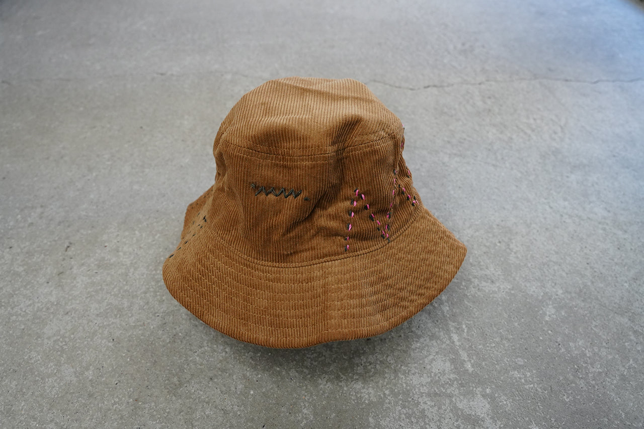 Sashiko Corduroy Bucket Hat