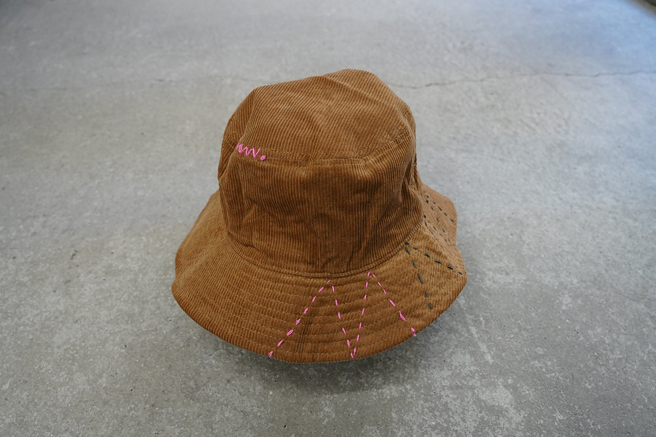 Sashiko Corduroy Bucket Hat