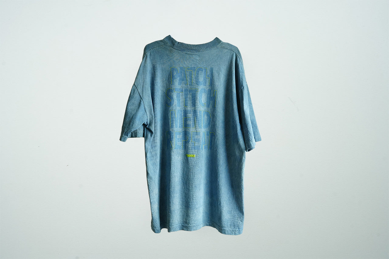 "PSMR" Graphic indigo S/S Tee / JA-T-110-2