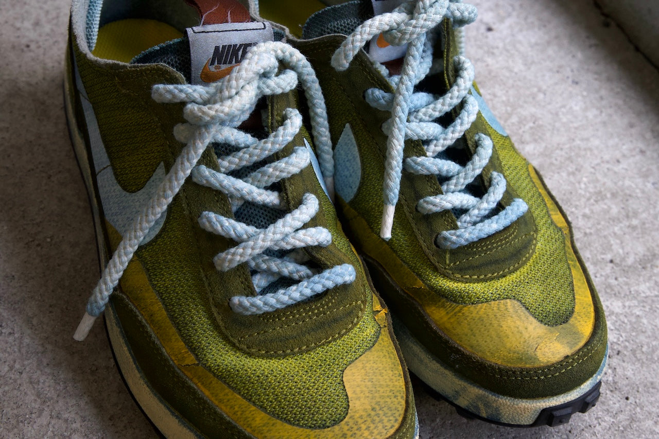 Faded Indigo Dyed Shoelaces [Round]