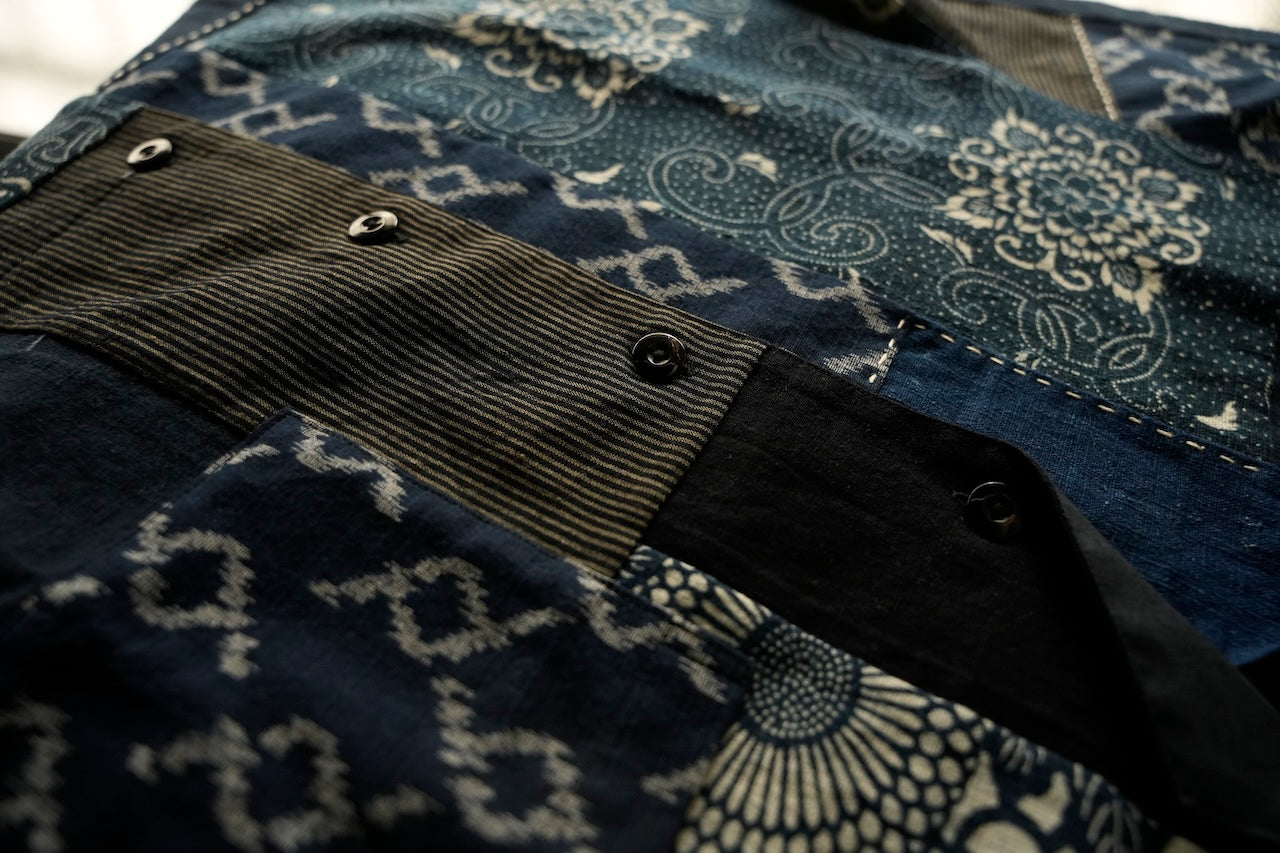 Boro Panel  Open Collar Shirt / JA-SS-003