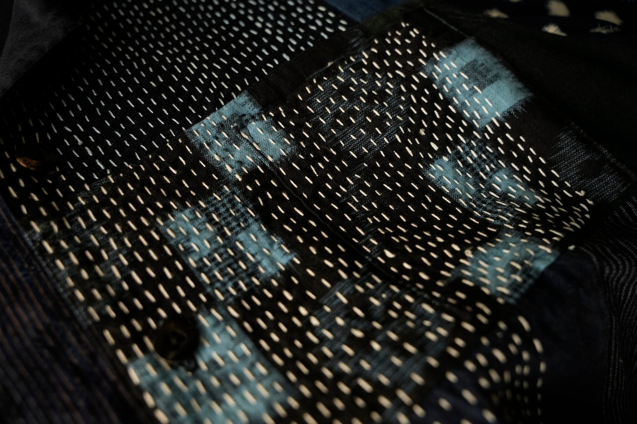 Boro Panel Open Collar Shirt / JA-SS-005