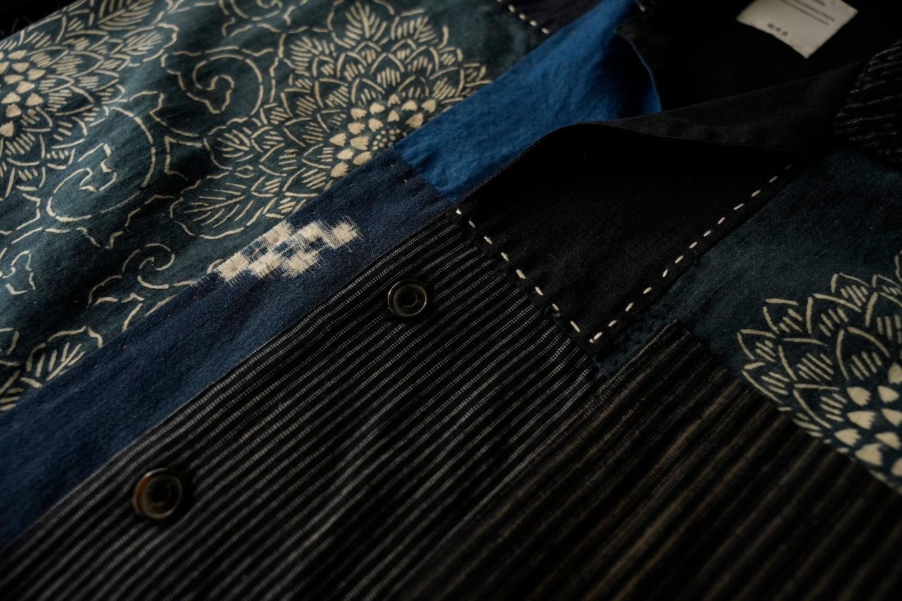 Boro Panel Open Collar Shirt / JA-SS-002