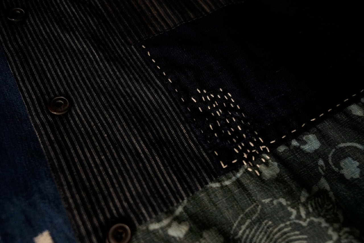 Boro Panel Open Collar Shirt / JA-SS-002