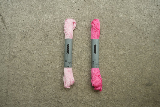 刺し子糸 紅花染 合太 40m