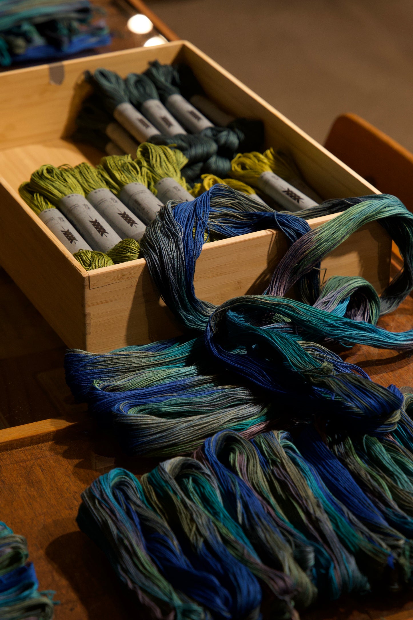 Hand-dyed Sashiko Thread "Gunjo" Over-Dyed Thick 100m
