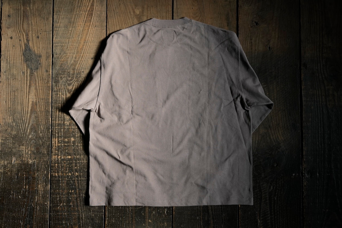 Sashiko pocket Oversized L/S Tee [GRAY]