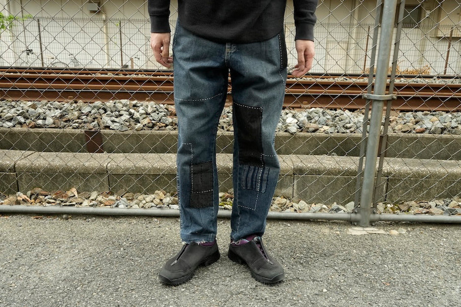 Sashiko denim pants 004
