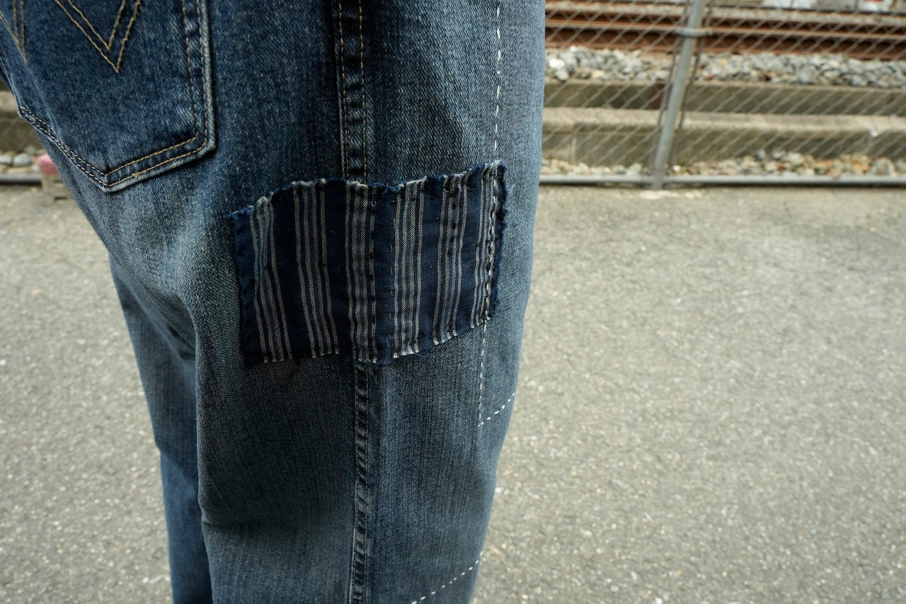 Sashiko denim pants 004