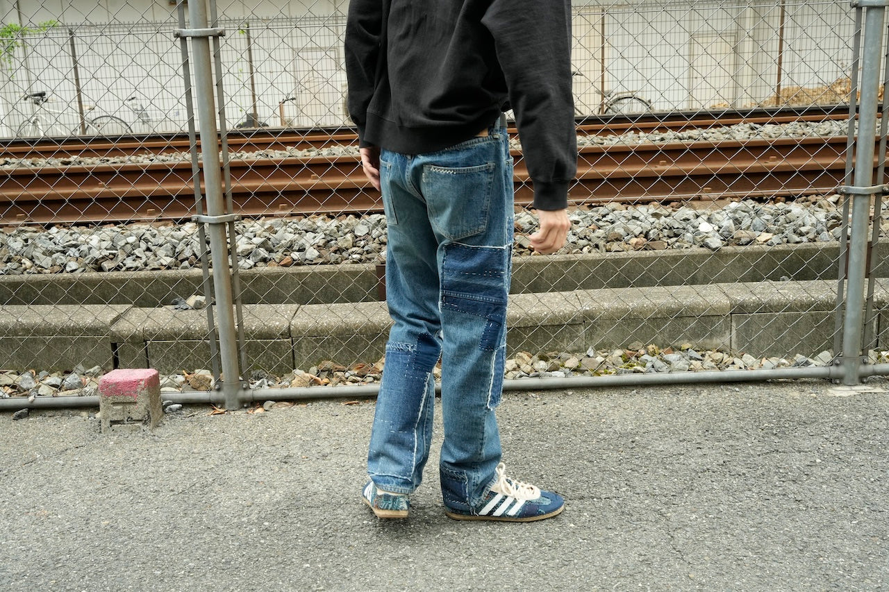 Sashiko denim pants 002