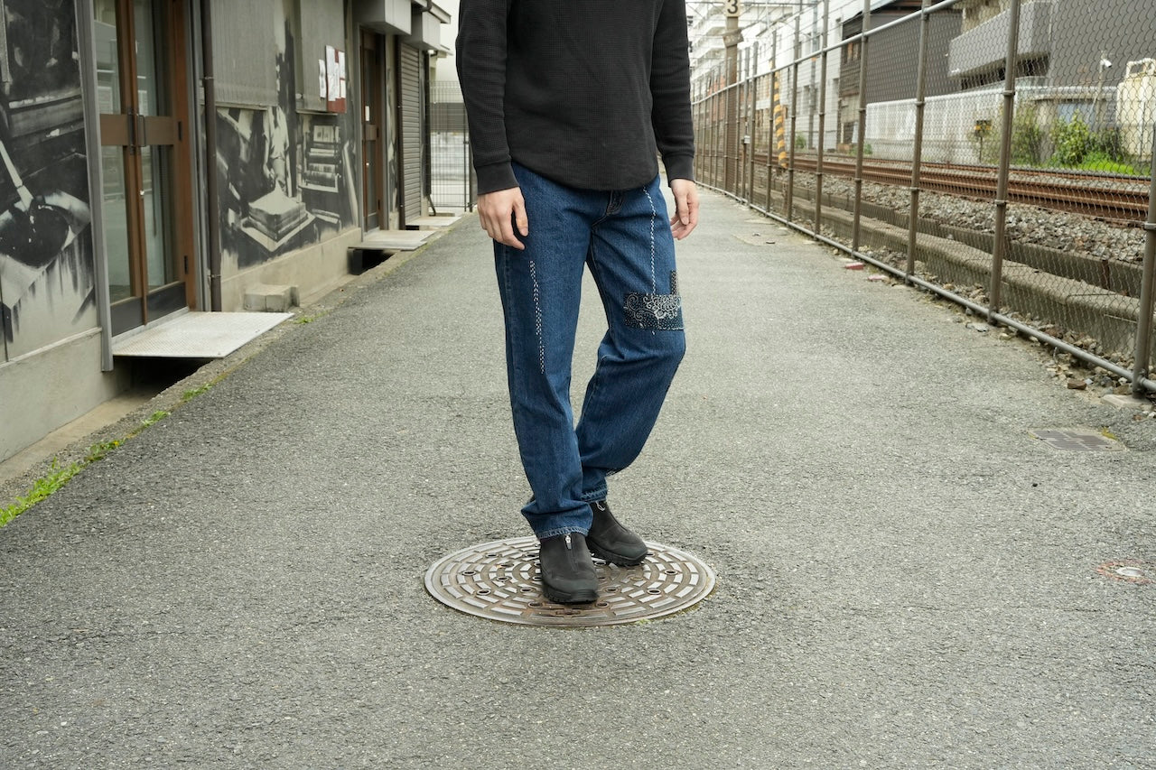 Sashiko denim pants 001