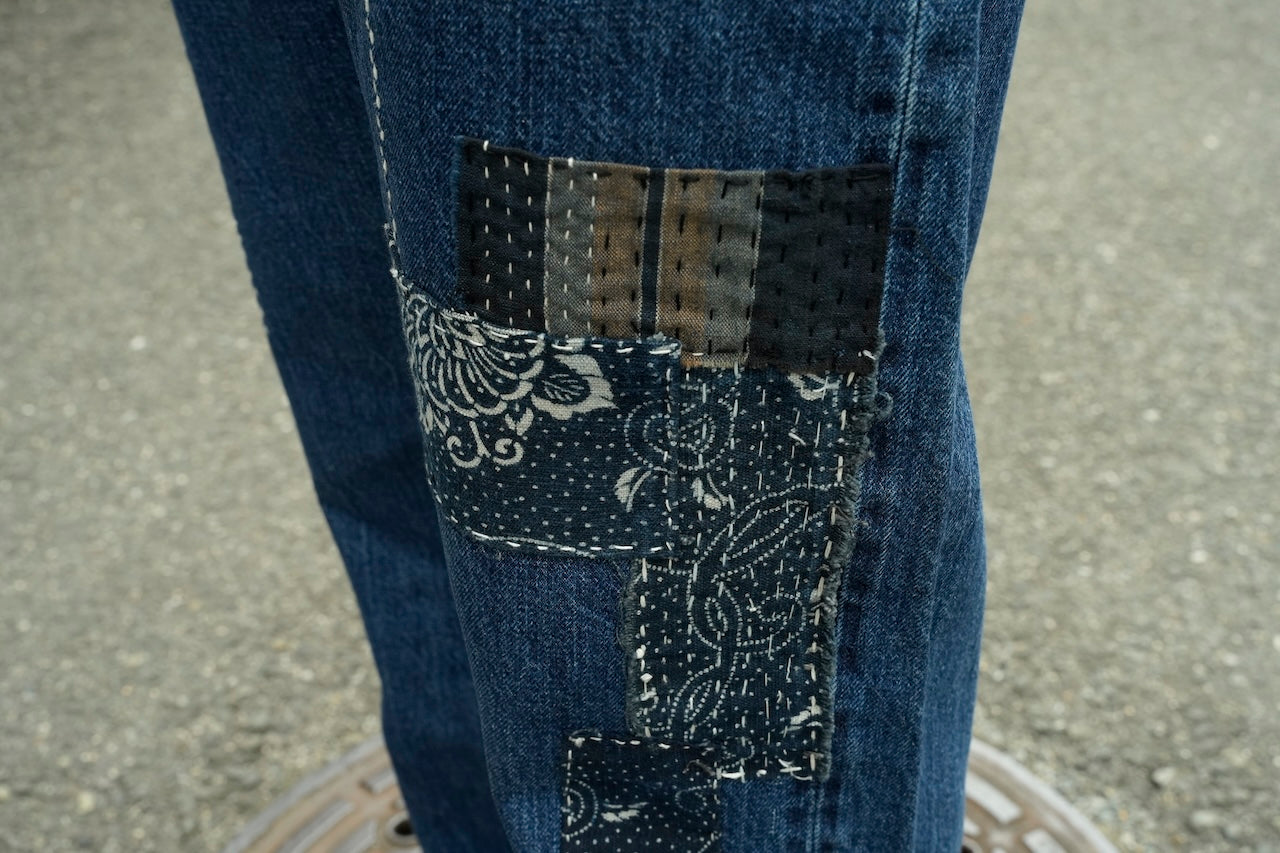 Sashiko denim pants 001