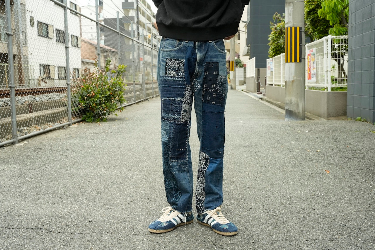 Sashiko denim pants 003