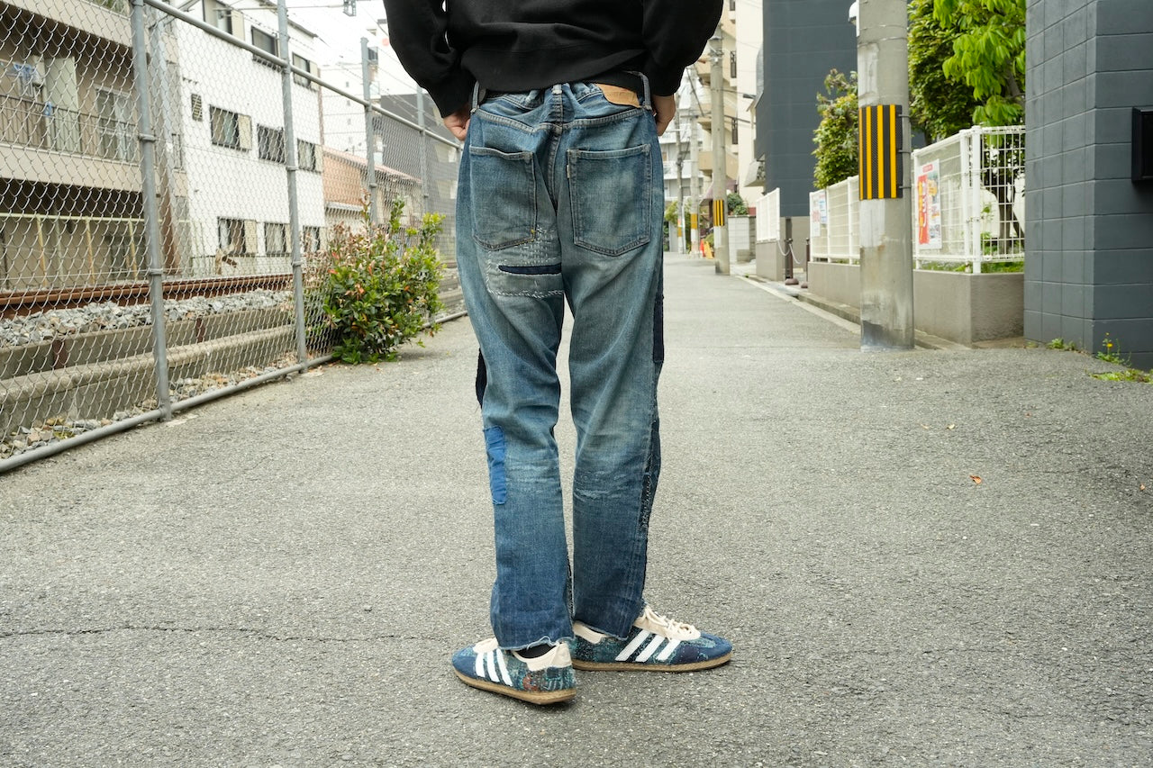 Sashiko denim pants 003