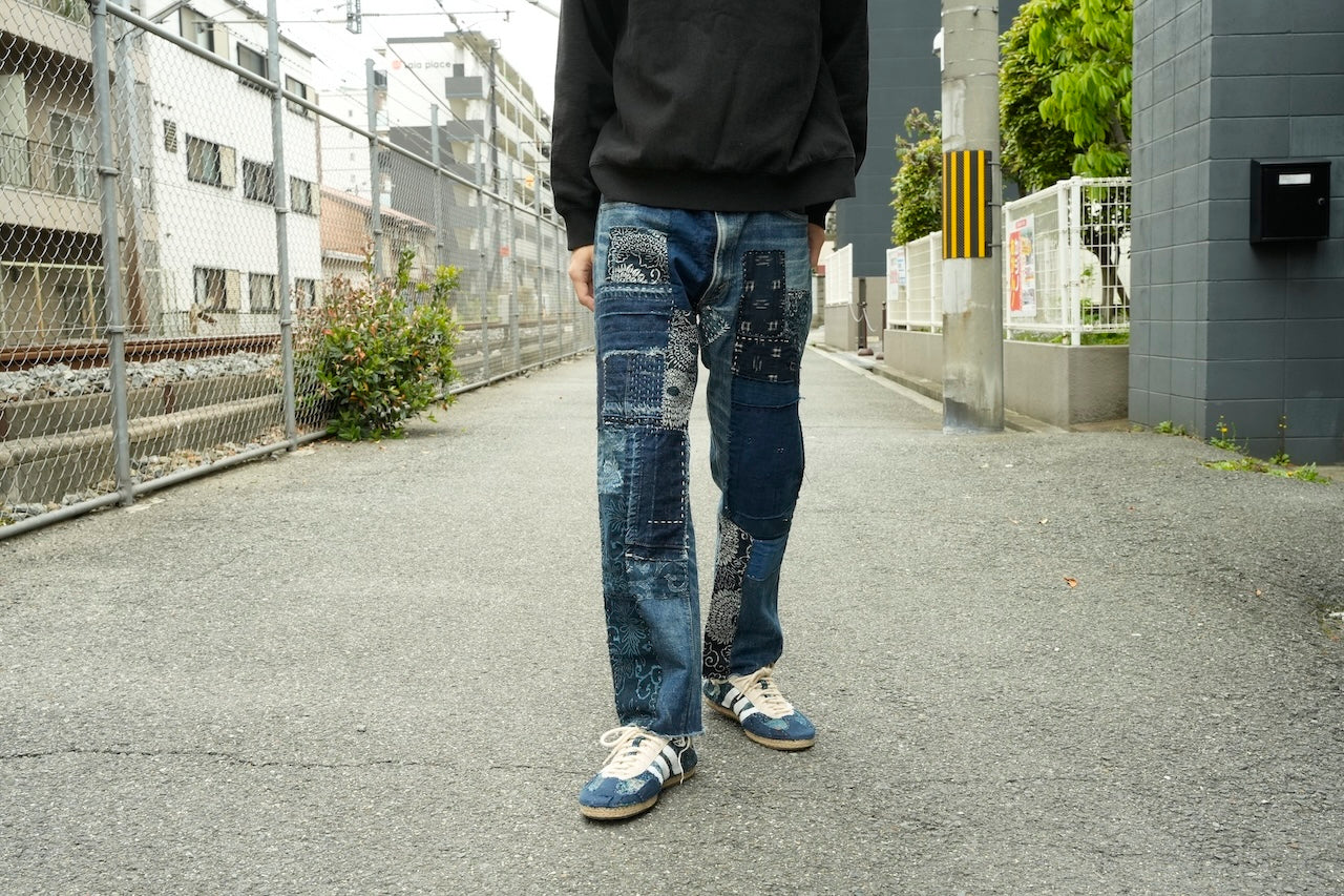 Sashiko denim pants 003
