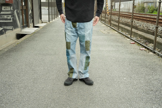 LIGHT BLUE DENIM SASHIKO PATCHED 005