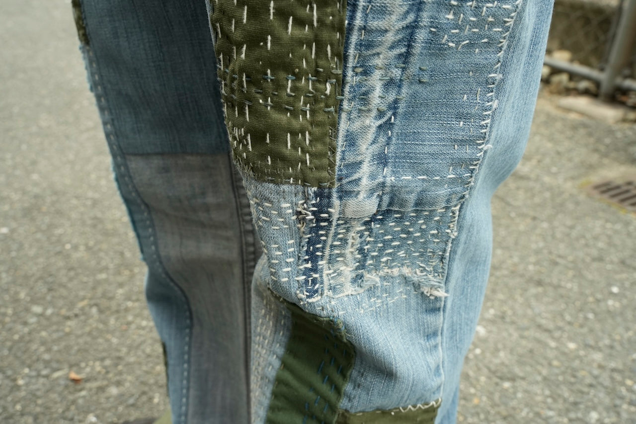 LIGHT BLUE DENIM SASHIKO PATCHED 005
