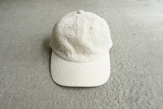 Sashiko Baseball Cap / Natural-colored "麻の葉"