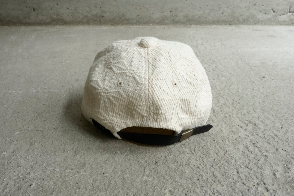 Sashiko Baseball Cap / Natural-colored "麻の葉"