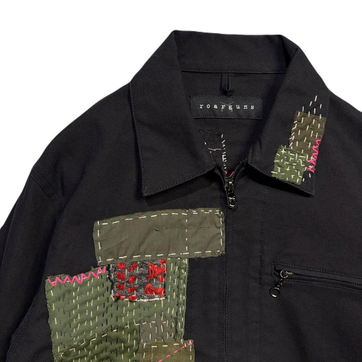 JunAle SASHIKO OXFORD STRETCH JACKET / BLACK