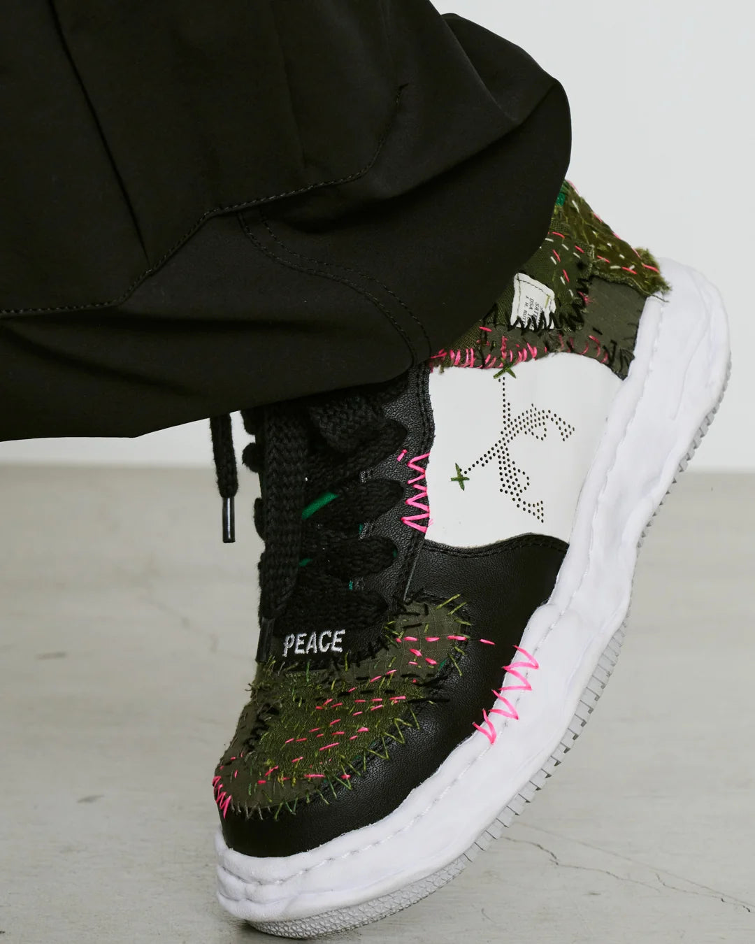 JunAle SASHIKO Maison MIHARAYASUHIRO SNEAKER / GREEN x WHITE