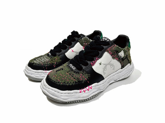 JunAle SASHIKO Maison MIHARAYASUHIRO SNEAKER / GREEN x WHITE