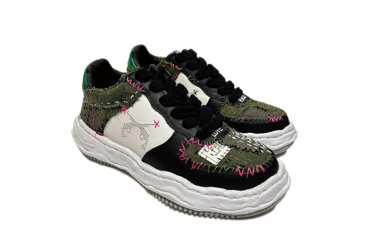 JunAle SASHIKO Maison MIHARAYASUHIRO SNEAKER / GREEN x WHITE